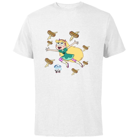 Disney Channel Star vs. The Forces of Evil Hot Dog - Short Sleeve Cotton T-Shirt for Adults - Customized-White