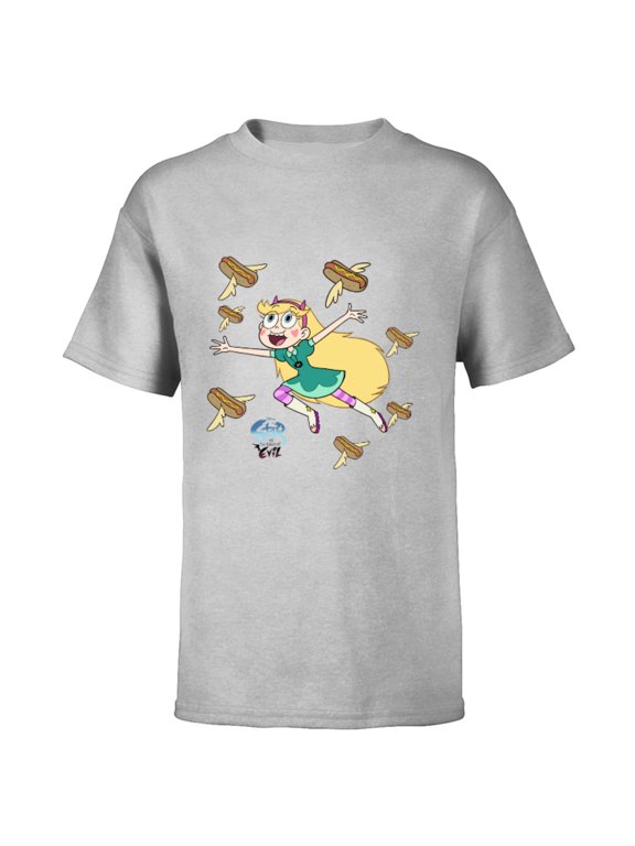 Channel Star vs. The Forces of Evil Hot Dog - Short Sleeve T-Shirt for Kids - Customized-Athletic Heather