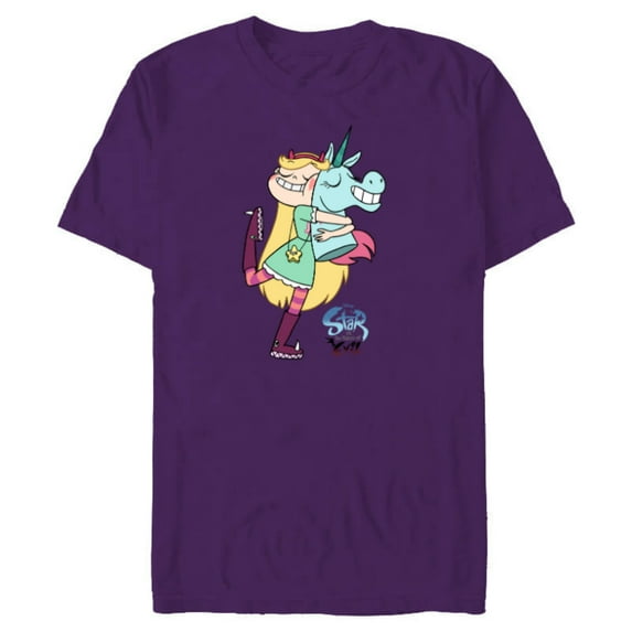 Disney Channel Star vs. The Forces of Evil - Short Sleeve Blended T-Shirt for Adults - Customized-Purple