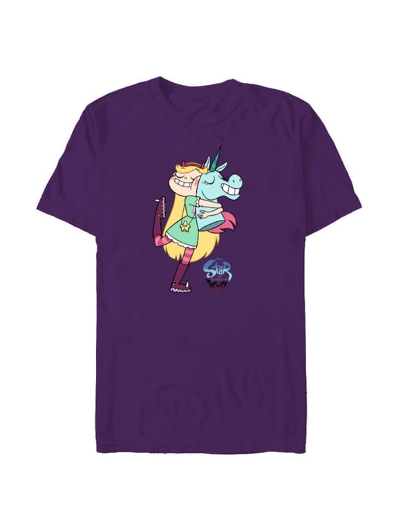Channel Star vs. The Forces of Evil - Short Sleeve Blended T-Shirt for Adults - Customized-Purple