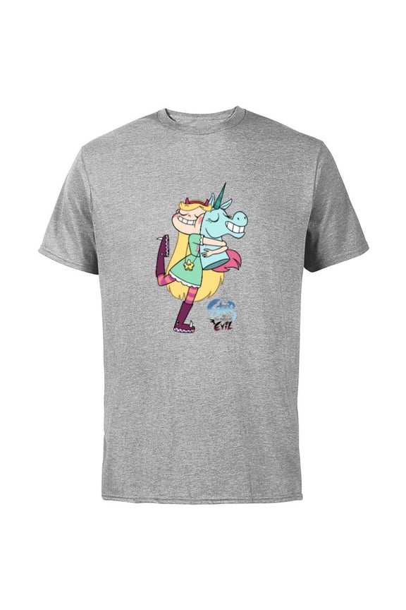 Channel Star vs. The Forces of Evil - Short Sleeve Cotton T-Shirt for Adults - Customized-Athletic Heather