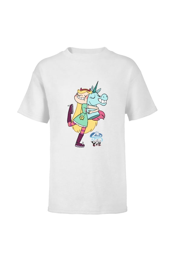 Channel Star vs. The Forces of Evil - Short Sleeve T-Shirt for Kids - Customized-White