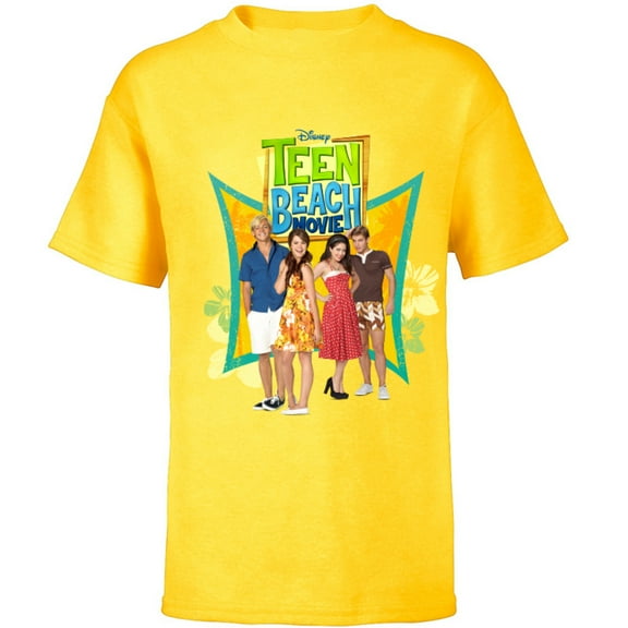 Disney Channel Teen Beach Movie Cast - Short Sleeve T-Shirt for Kids - Customized-Yellow