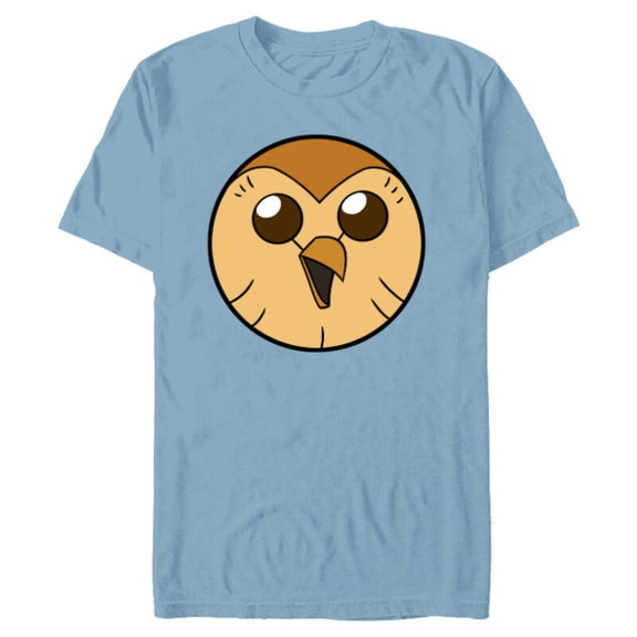 Disney Channel The Owl House Hooty - Short Sleeve Blended T-Shirt for Adults - Customized-Ocean Blue