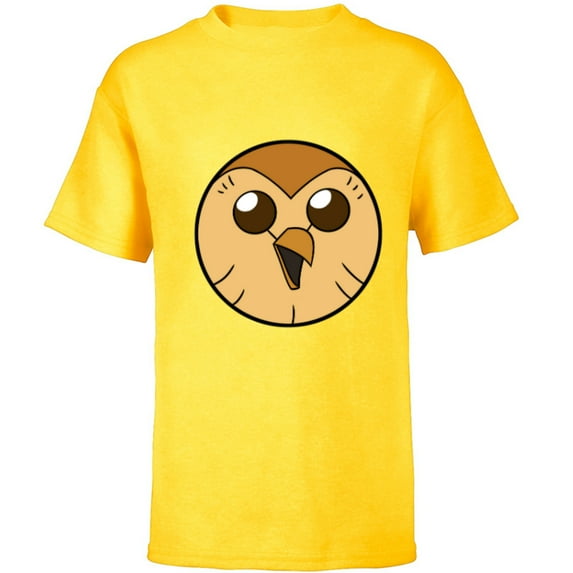 Disney Channel The Owl House Hooty - Short Sleeve T-Shirt for Kids - Customized-Yellow