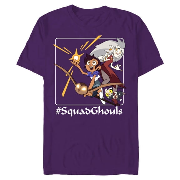 Disney Channel The Owl House #SquadGhouls - Short Sleeve Blended T-Shirt for Adults -Customized-Purple