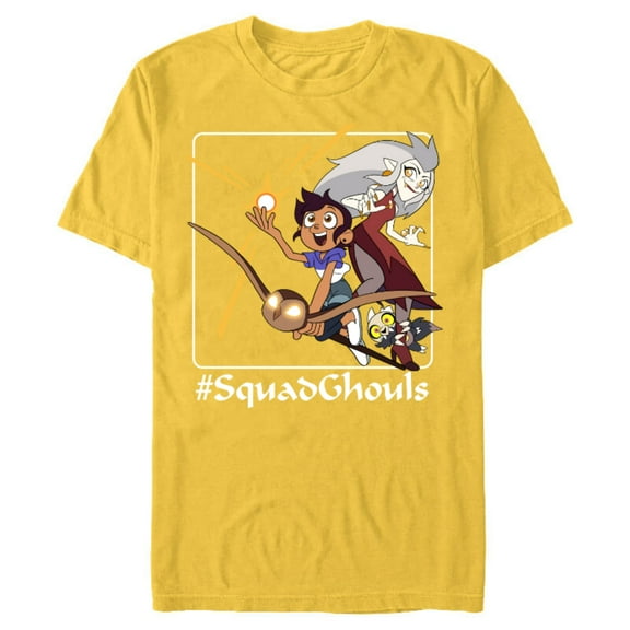 Disney Channel The Owl House #SquadGhouls - Short Sleeve Blended T-Shirt for Adults -Customized-Yellow