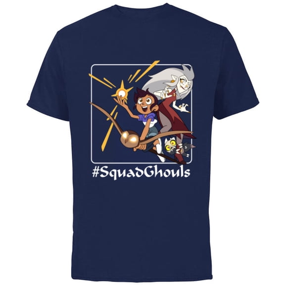 Disney Channel The Owl House #SquadGhouls - Short Sleeve Cotton T-Shirt for Adults -Customized-Navy
