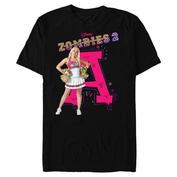 Disney Channel Zombies 2 Addison Cheer A - Short Sleeve Blended T-Shirt for Adults- Customized-Black