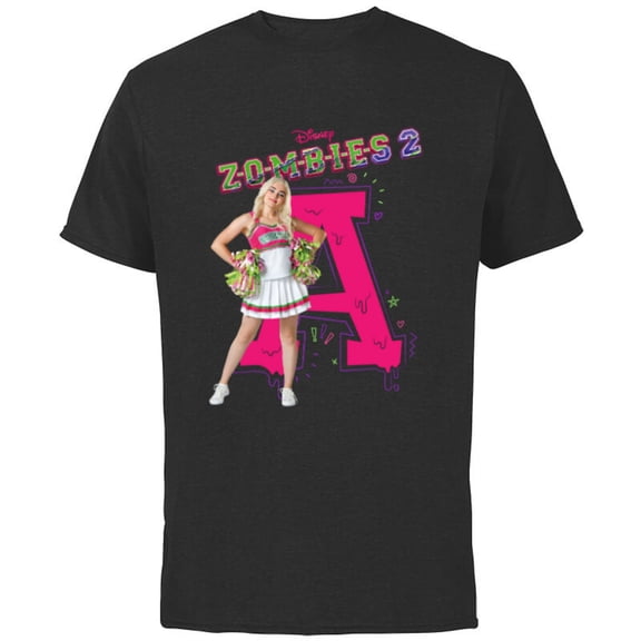 Disney Channel Zombies 2 Addison Cheer A - Short Sleeve Cotton T-Shirt for Adults- Customized-Black