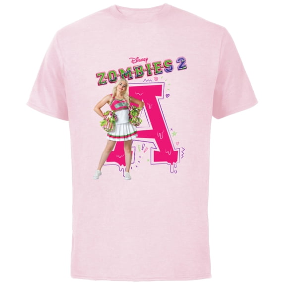 Disney Channel Zombies 2 Addison Cheer A - Short Sleeve Cotton T-Shirt for Adults- Customized-Soft Pink