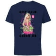 thumbnail image 1 of Disney Channel Zombies 2 Addison Keep Calm and Cheer On - Short Sleeve Cotton T-Shirt for Adults- Customized-Navy, 1 of 5