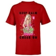 thumbnail image 1 of Disney Channel Zombies 2 Addison Keep Calm and Cheer On  - Short Sleeve T-Shirt for Kids- Customized-Red, 1 of 5