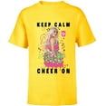thumbnail image 1 of Disney Channel Zombies 2 Addison Keep Calm and Cheer On  - Short Sleeve T-Shirt for Kids- Customized-Yellow, 1 of 5