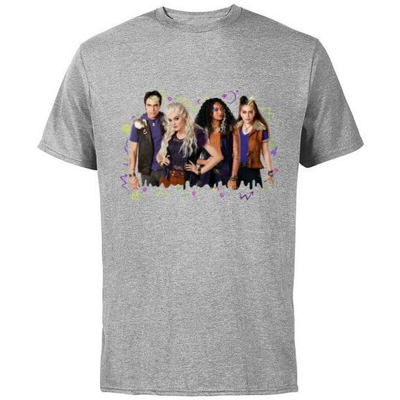 Disney Channel Zombies 2 Addison and Werewolves - Short Sleeve Cotton T-Shirt for Adults- Customized-Athletic Heather