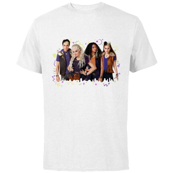 Disney Channel Zombies 2 Addison and Werewolves - Short Sleeve Cotton T-Shirt for Adults- Customized-White