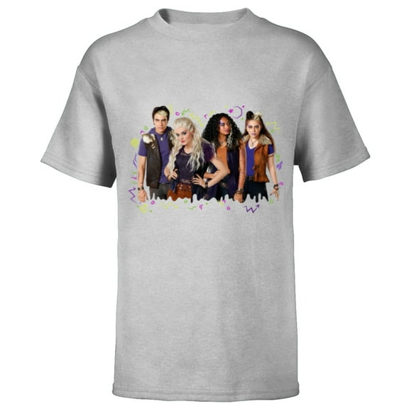 Disney Channel Zombies 2 Addison and Werewolves - Short Sleeve T-Shirt for Kids- Customized-Athletic Heather