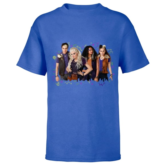 Disney Channel Zombies 2 Addison and Werewolves - Short Sleeve T-Shirt for Kids- Customized-Royal
