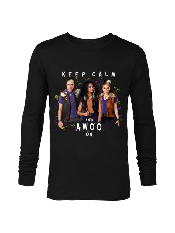 Channel Zombies 2 Keep Calm and Awoo On - Long Sleeve T-Shirt for Men- Customized-Black