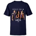 thumbnail image 1 of Disney Channel Zombies 2 Keep Calm and Awoo On - Short Sleeve T-Shirt for Kids- Customized-Navy, 1 of 5