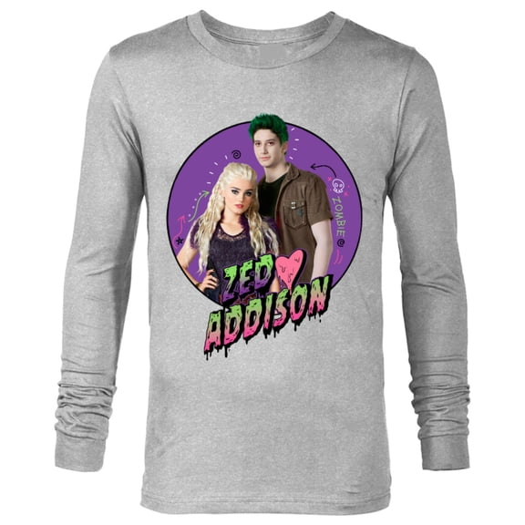 Disney Channel Zombies 2 Zed and Addison Love  - Long Sleeve T-Shirt for Men- Customized-Athletic Heather