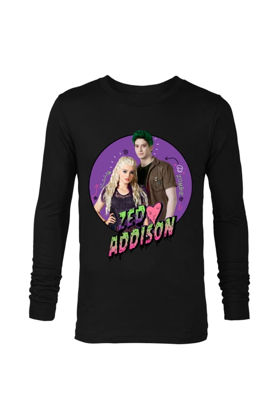 Channel Zombies 2 Zed and Addison Love - Long Sleeve T-Shirt for Men- Customized-Black