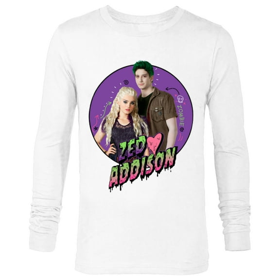 Disney Channel Zombies 2 Zed and Addison Love  - Long Sleeve T-Shirt for Men- Customized-White