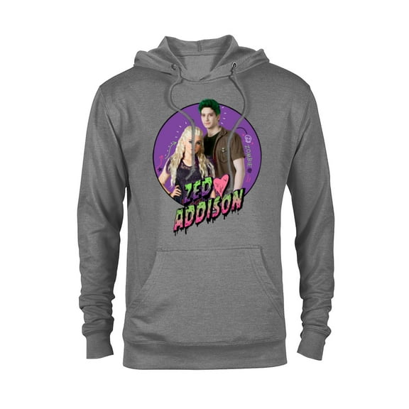 Disney Channel Zombies 2 Zed and Addison Love  - Pullover Hoodie for Adults – Customized-Graphite Heather