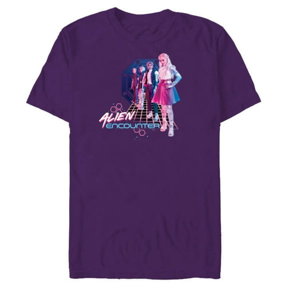 Disney Channel Zombies 3 Addison Alien Encounter - Short Sleeve Blended T-Shirt for Adults - Customized-Purple