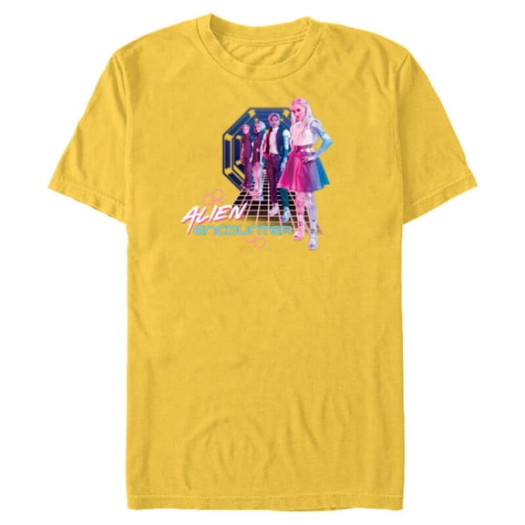 Disney Channel Zombies 3 Addison Alien Encounter - Short Sleeve Blended T-Shirt for Adults - Customized-Yellow