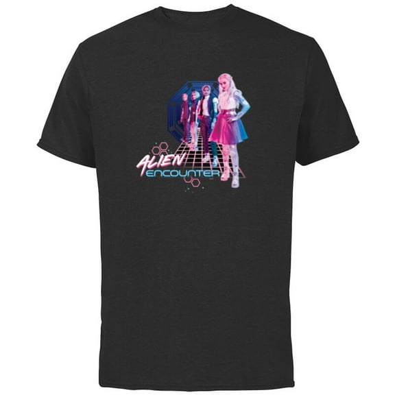 Disney Channel Zombies 3 Addison Alien Encounter - Short Sleeve Cotton T-Shirt for Adults - Customized-Black