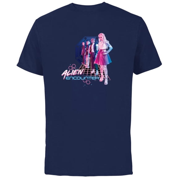 Disney Channel Zombies 3 Addison Alien Encounter - Short Sleeve Cotton T-Shirt for Adults - Customized-Navy