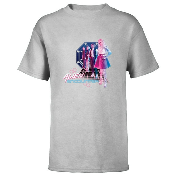 Disney Channel Zombies 3 Addison Alien Encounter - Short Sleeve T-Shirt for Kids - Customized-Athletic Heather