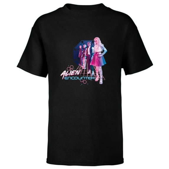 Disney Channel Zombies 3 Addison Alien Encounter - Short Sleeve T-Shirt for Kids - Customized-Black