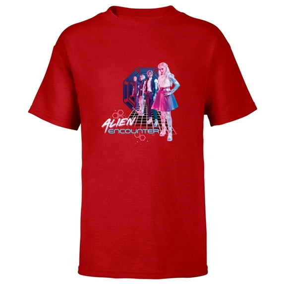 Disney Channel Zombies 3 Addison Alien Encounter - Short Sleeve T-Shirt for Kids - Customized-Red