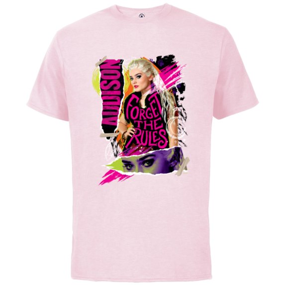 Disney Channel Zombies 3 Addison Forget the Rules - Short Sleeve Cotton T-Shirt for Adults - Customized-Soft Pink