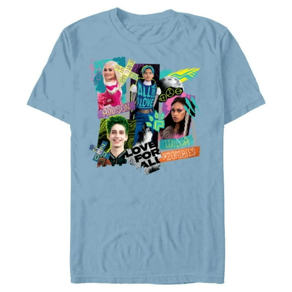 Disney Channel Zombies 3 Love for All, All Kinds of Love - Short Sleeve Blended T-Shirt for Adults - Customized-Ocean Blue
