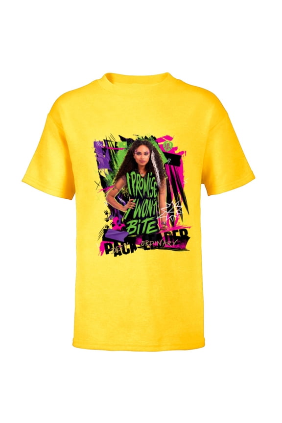 Channel Zombies 3 Willa I Promise I Won’t Bite - Short Sleeve T-Shirt for Kids - Customized-Yellow