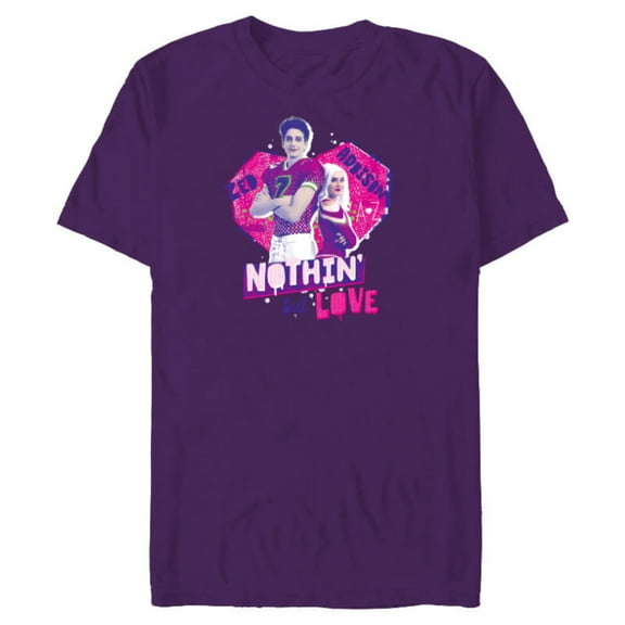Disney Channel Zombies 3 Zed Addison Nothin But Love - Short Sleeve Blended T-Shirt for Adults - Customized-Purple