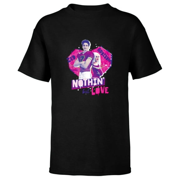 Disney Channel Zombies 3 Zed Addison Nothin’ But Love - Short Sleeve T-Shirt for Kids - Customized-Black