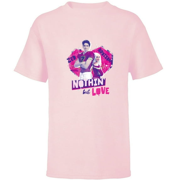 Disney Channel Zombies 3 Zed Addison Nothin’ But Love - Short Sleeve T-Shirt for Kids - Customized-Soft Pink