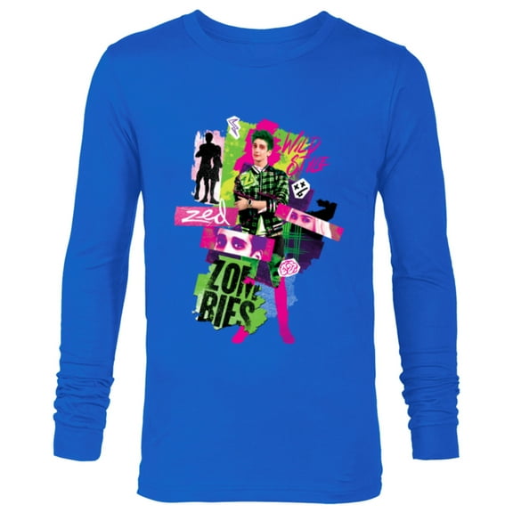 Disney Channel Zombies 3 Zed Wild Style Z-O-M-B-I-E-S 3 - Long Sleeve T-Shirt for Men - Customized-Navy