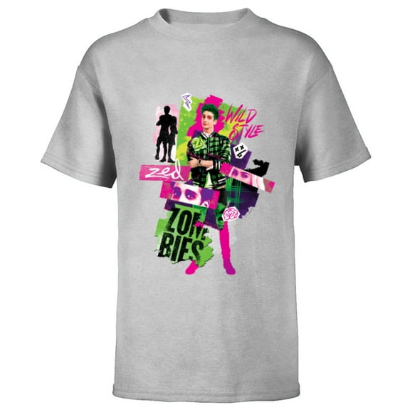 Disney Channel Zombies 3 Zed Wild Style Z-O-M-B-I-E-S 3 - Short Sleeve T-Shirt for Kids - Customized-Athletic Heather