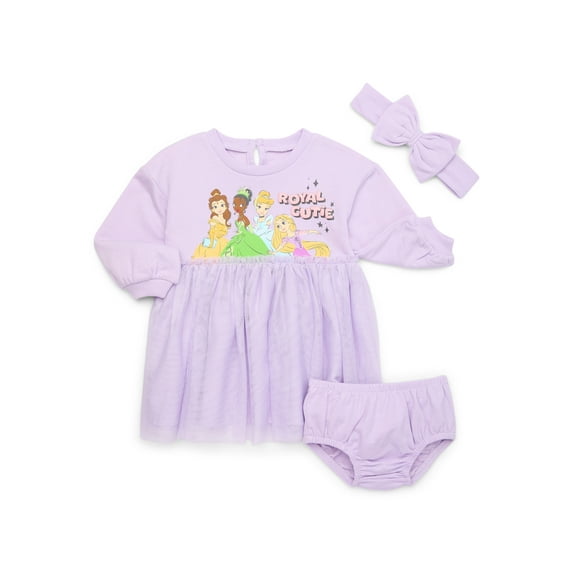 Disney Character Baby Girls Tutu Dress, Diaper Cover & Headband, 3-Piece Set, Sizes 0/3 Months -24 Months