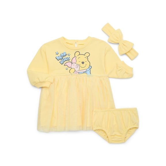 Disney Character Baby Girls Tutu Dress, Diaper Cover & Headband, 3-Piece Set, Sizes 0/3 Months -24 Months