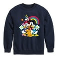 thumbnail image 1 of Disney - Character Group Rainbow Flower - Youth Crewneck Fleece Sweatshirt, 1 of 5