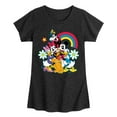 thumbnail image 1 of Disney - Character Group Rainbow Flower - Youth Girls Short Sleeve Graphic T-Shirt, 1 of 5