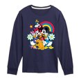 thumbnail image 1 of Disney - Character Group Rainbow Flower - Youth Long Sleeve Graphic T-Shirt, 1 of 5