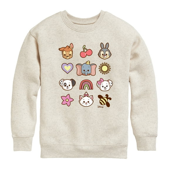 Disney - Character Group with Icons - Toddler & Youth Crewneck Fleece Sweatshirt
