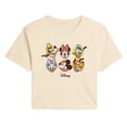 thumbnail image 1 of Disney - Character Heads - Juniors Cropped Graphic T-Shirt, 1 of 3